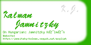 kalman jamnitzky business card